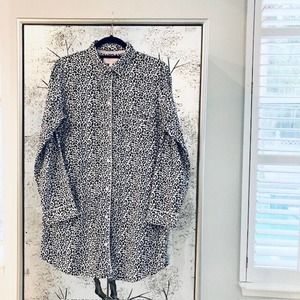 Victoria's Secret Small Animal Leopard Print Night Shirt Pajama PJ Dress Gown